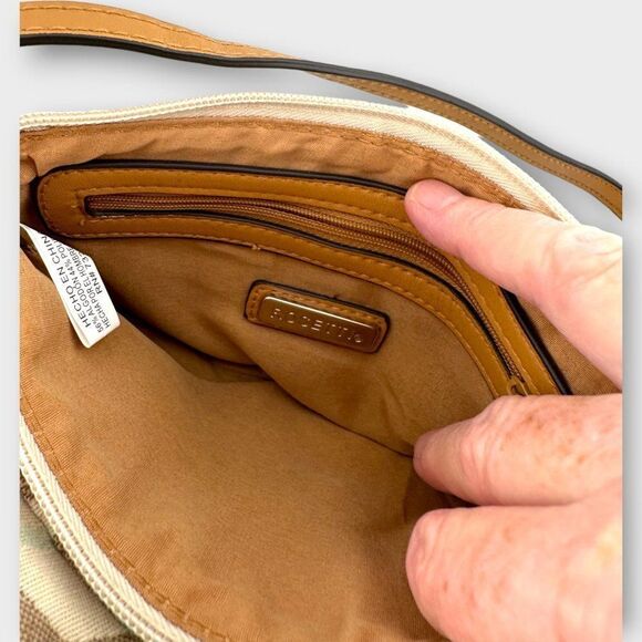 Fratelli Rossetti Crossbody Bag Adjustable Strap Cream and Brown - Picture 10 of 15